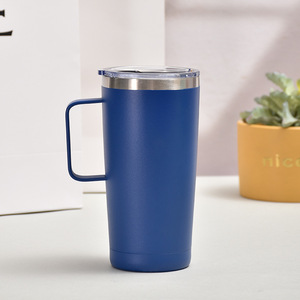 Premium 20oz Insulated Tumbler with Handle Stainless Steel <b>Coffee</b> Travel Mug Vacuum <b>Flask</b> for Hot Cold Drinks Custom Logo Gift - Product Image 6