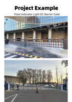 Barrière de chantier intelligente robuste avec moteur sans balais, contrôle d'accès IC/RFID, protection IP54, bras droit 6M pour le fret