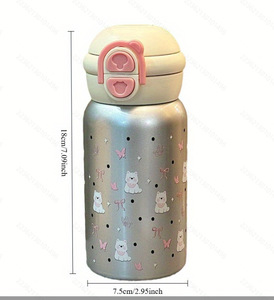 Termo de gran capacidad de acero inoxidable 316, taza de dibujos animados de alto valor, hervidor de agua al vacío para estudiantes, escuela, uso doméstico, incluye - Product Image 6