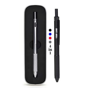 Wholesale 4-in-1 Sports Style Metal <b>Pen</b> Multi-Function Retractable Gravity Sensing Mechanical and Ballpoint with Gift Box - Product Image 1