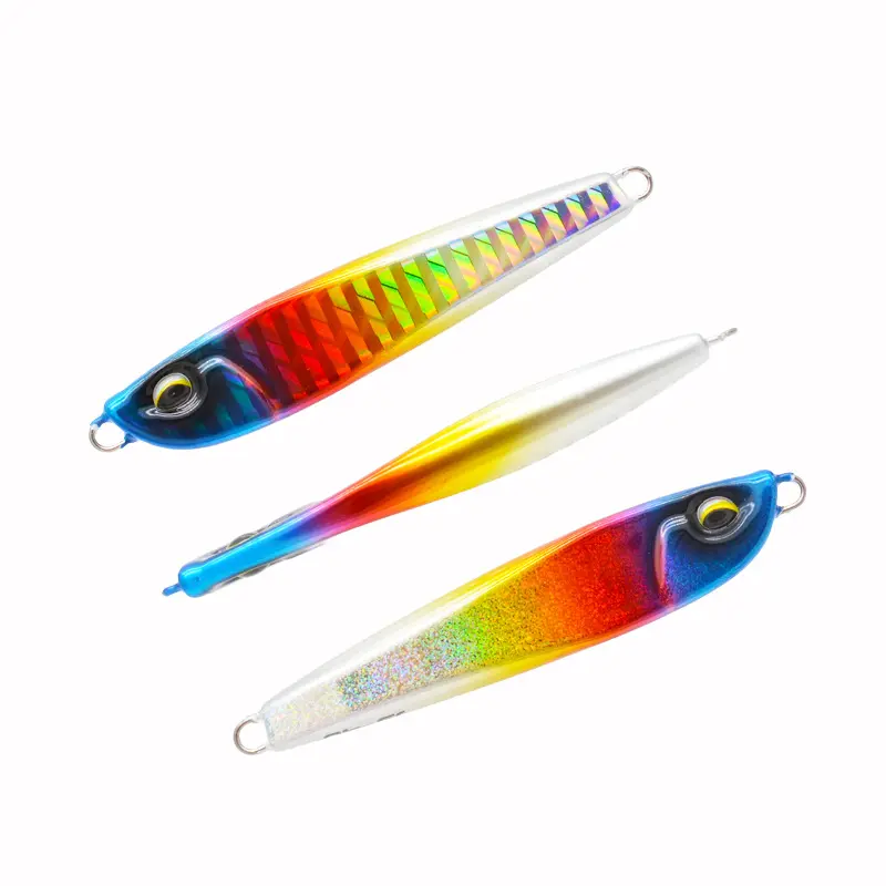 Hochwertige 30 g 40 g 60 g japanische Art Folie Salzwasser Fischen Metall-Jig künstliche Köder Glow Jigging Köder langsame Jigs