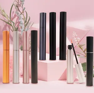 Nhà Máy Bán Buôn Rỗng Bút Kẻ Mắt Gói Nhãn Hiệu Riêng Matte Bút Kẻ Mắt Ống 10Ml Vàng Sáng Bóng Mascara Container