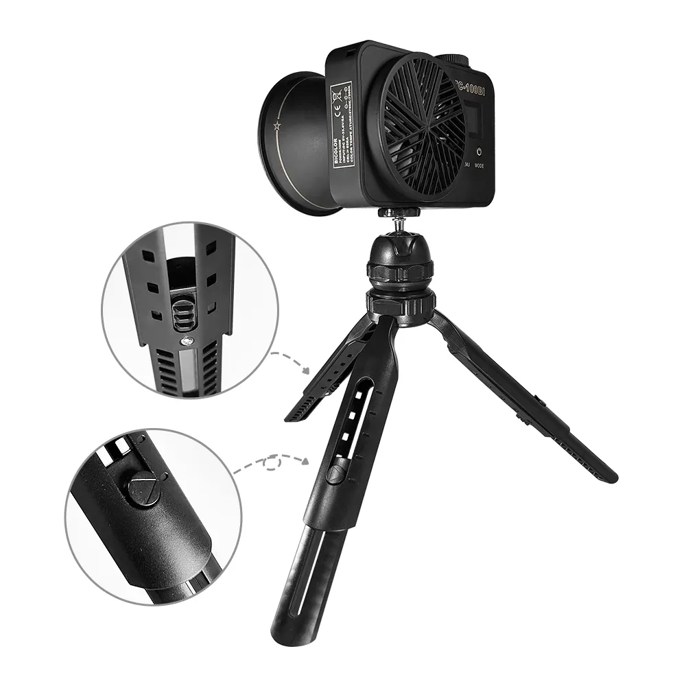 Digitale Camera Fotostudio Accessoires 100W Cob Led Fill Light Met Desktop Stand 0-99% Helderheid Voor Live Streaming