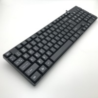 Aksesori Komputer Kantor Desktop 107 Tombol, Multi Tata Letak Berwarna dengan Kabel OEM Keyboard USB Kustom Spanyol