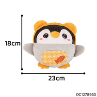 Peluche musicale interactive pour bébé, peluche électronique personnalisée pour nouveau-né, jouet en peluche pingouin jaune pour apaiser le sommeil du bébé avec enregistrement vocal