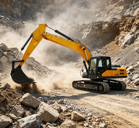 Excavatrice minière géante de 90 tonnes XE900D, rayon de 13,2 m, profondeur de 8,6 m, déplacement de roche, défrichage de masse de terre
