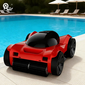 High-quality robotic pool cleaner, automatic pool vacuuming robot, dual-motor filtration system, with remote control. - Product Image 1