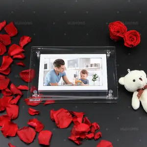 Fashion 7 Inch Colorful NFT Transparent Electronic Album Smart Digital Acrylic Player Motion Video Photo Frame