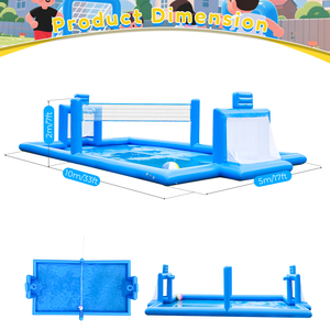 Cancha <span class=keywords><strong>de</strong></span> Voleibol Acuático Inflable 3 en 1 <span class=keywords><strong>de</strong></span> PVC Comercial, Cancha <span class=keywords><strong>de</strong></span> Fútbol Azul, Cancha <span class=keywords><strong>de</strong></span> Baloncesto Inflable - Product Image 2