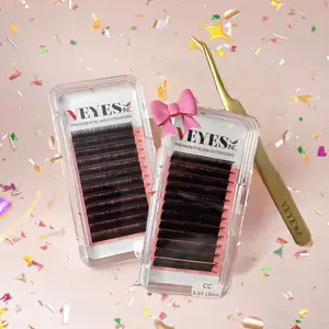 Veyes 0.03 Other Lashes Tray Private Label Natural Long Individual Faux Mink Eyelash Extension D Curl Easy Volume Lash Extension