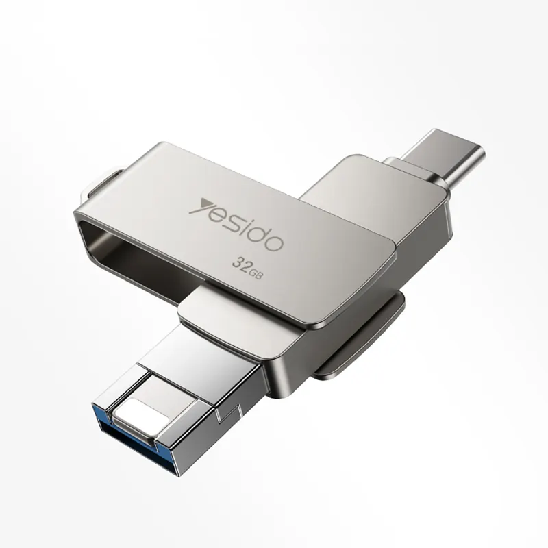 YESIDO नई डिजाइन जस्ता मिश्र धातु खोल के साथ OTG एडाप्टर समारोह USB स्मृति चिपक जाती है मेमोरी कार्ड
