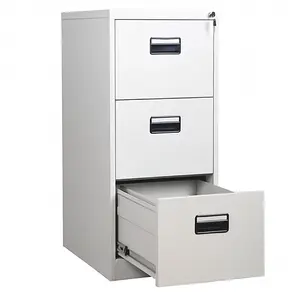 Muebles de oficina de 4 cajones, almacenamiento Vertical, archivador de documentos de Metal con cerradura