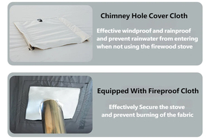Tentes gonflables Oxford portables et imperméables <span class=keywords><strong>avec</strong></span> cheminée pour 4 à 6 personnes, camping 4 saisons, <span class=keywords><strong>tente</strong></span> <span class=keywords><strong>gonflable</strong></span> super facile à gonfler à la main - Product Image 6