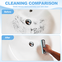 Brosse de nettoyage de barbe professionnelle avec éponge, attrape-poils, outil de rasage pour salle de bain, accessoires de nettoyage en PP et TPR