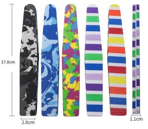 Limas de uñas coloridas profesionales Buffers 100 180 Griting Sanding EVA Core Rhombus Sponge Lima de uñas de doble cara Manicura de uñas - Product Image 5