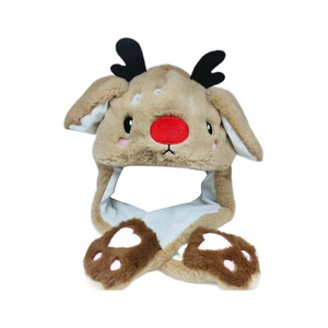 Botu Haute Qualité Polyester Orignal Manuel Père Noël Chapeaux De Noël Orignal Oreilles Jouet Chapeau De Noël En Peluche Lapin Oreille Mobile Chapeau - Product Image 2