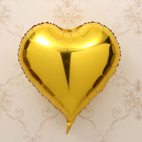 Décorations de mariage Filles Cadeaux Ballon Fournitures de Valentine Jour 18 pouces Rouge Or Rose Amour Coeur Forme Feuille Ballons