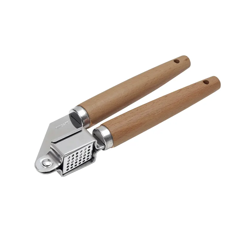 2024 новые продукты Кухонные гаджеты, пресс для чеснока из нержавеющей стали с деревянной ручкой