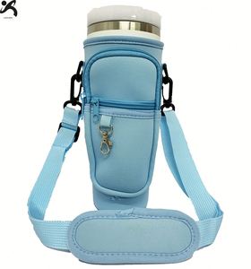 High Quality OEM Insulated Bottle Cooler Sling Carrier Holder Water Bottle Crossbody Bag - Product Image 6