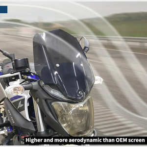 Parabrisas para Motocicleta XXUN, Deflector de Viento, Visera Compatible con YAMAHA <span class=keywords><strong>MT03</strong></span> <span class=keywords><strong>MT03</strong></span> Accesorios 2016 2017 2018 <span class=keywords><strong>2019</strong></span> - Product Image 5