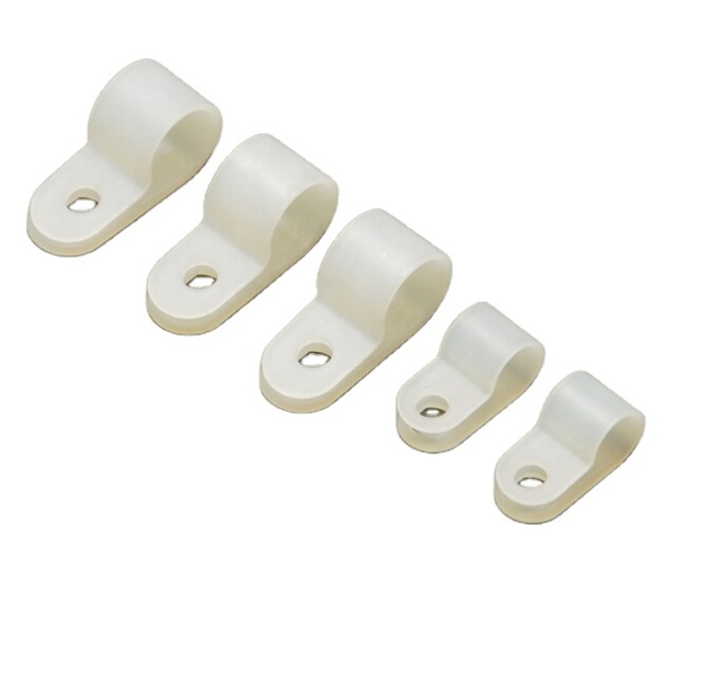 3/8'' Nylon R-type Cable Clamp Organizer Cord Clips for Wire Management