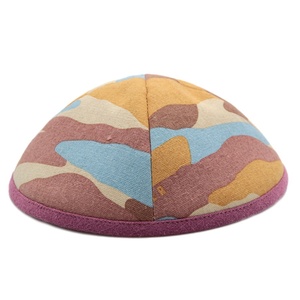 2025 mode nouveau chapeau juif à col rond en pur coton imprimé de couleur mélangée <span class=keywords><strong>Kippa</strong></span> personnalisé - Product Image 2