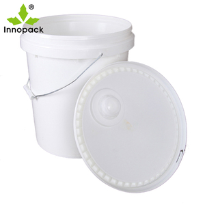 Seau en plastique de qualité alimentaire personnalisé de <span class=keywords><strong>20</strong></span> litres, bidon de 5 gallons, grand seau avec couvercle pour peinture, huile lubrifiante, pétrole - Product Image 3
