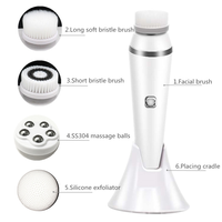 Brosse nettoyante électrique pour le visage, démaquillante, massante, nettoyage en profondeur, 3 vitesses, étanche IPX7, masseur facial