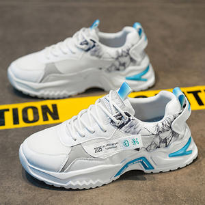 Nouvelles chaussures de sport respirantes en maille pour hommes, chaussures blanches tendance, chaussures de course et de loisirs pour hommes à tige haute - Product Image 2