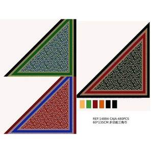 Écharpe triangulaire multifonctionnelle 60x135cm, châle en soie pour femmes, accessoire de mode - Product Image 1