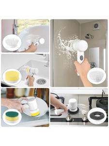 Brosse de nettoyage électrique portable Sunshine rechargeable par USB pour la vaisselle et la cuisine - Product Image 5