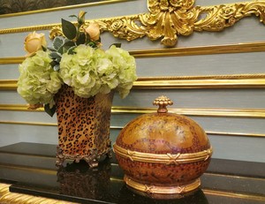 Caja de decoración de sala de estar antigua con patrón Floral pintado a mano de la serie americana Yips - Product Image 4