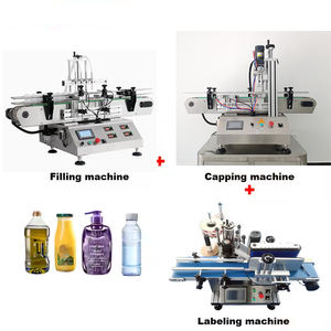 Machine de capsulage de remplissage de liquide de bureau petite ligne de production complète d'emballage d'eau de bouteille - Product Image 1