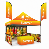Tente double pliable en aluminium imperméable pour événements, publicité et salons professionnels, 3m x 3m, personnalisable en gros pour intérieur/extérieur