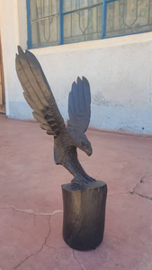 Figura Decorativa Artesanal de Madera Tallada con Motivos Étnicos Africanos para Decoración de Escritorio o Sala de Estar - Product Image 6