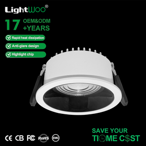 Plafonniers encastrés modernes à LED COB haute luminosité 12W-60W en aluminium, à intensité réglable, anti-éblouissement, SMD - Product Image 1