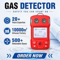 Détecteur de gaz multi-gaz portable IP68 étanche 2 en 1 O2 CO H2S LEL, sécurité industrielle, certifié ATEX, rechargeable