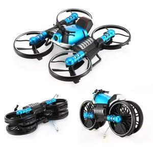 2 en 1 RC Motocicleta Deformable para Tierra y Aire, Quadcopter, Versión con Control Remoto de Reloj, Mini Dron, Juguete de Radiocontrol - Product Image 4