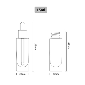 Rỗng <span class=keywords><strong>15Ml</strong></span> 1/2 Oz Xi Lanh Mỏng Tinh Dầu Huyết Thanh Bao Bì Đáy Dày Rõ Ràng Glass <span class=keywords><strong>Dropper</strong></span> Chai Với Pipette - Product Image 5