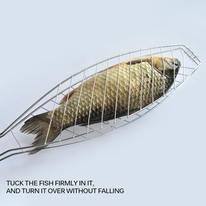 ตะกร้า<span class=keywords><strong>ย่าง</strong></span>ปลาแบบไม่ติดพร้อมที่จับ,อุปกรณ์สำหรับย่างบาร์บีคิว DIY พร้อมคลิปตาข่ายเนื้อ<span class=keywords><strong>ไก่</strong></span>เนื้อย่างสำหรับกลางแจ้ง - Product Image 1