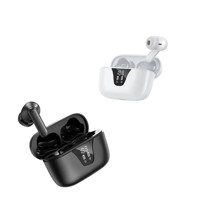 Pro2/Pro3 White Plastic Wireless Earbuds with Active Noise Cancellation (ANC) USB-C Charging EU/US Factory Wholesale