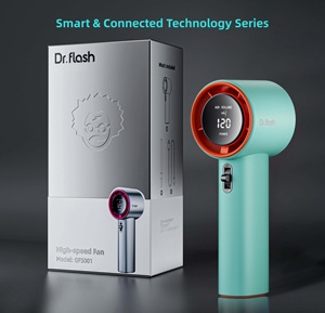 Ventilador de Cuello <span class=keywords><strong>USB</strong></span> Recargable, 3600 mAh, Más de 8 Horas de Duración, Ligero, para Uso en Hoteles, Portátil, Dr. Flash AirCollar Lite - Product Image 3