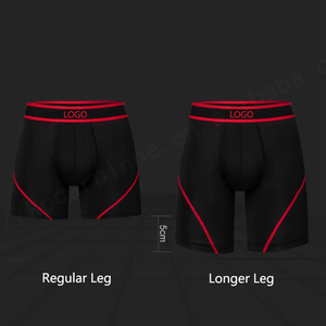 High Quality Men's Sport <b>Underwear</b> Boxer Brief Long Leg Breathable Comfortable Knitted Mesh Fabric - Product Image 4