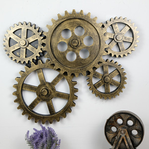 Decoraciones de Engranajes de <span class=keywords><strong>Estilo</strong></span> <span class=keywords><strong>Industrial</strong></span>, Adorno de Pared Tridimensional para Interiores, Barra Colgante de Pared Retro, Engranaje Creativo para Colgar en la Pared - Product Image 1
