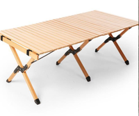 Table pliante moderne en bois massif pour camping, pique-nique, barbecue, plage, voyage, plusieurs tailles