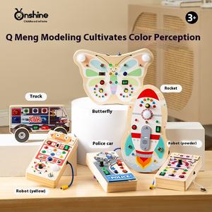 ONSHINE/Childhood Infinite LED Busy Board Bois Matériel Apprentissage Précoce Simulation Électronique Switch Board Jouet pour Enfants - Product Image 4