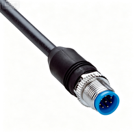 Nouveau câble PUR mâle droit M12 de 5 m pour connexion de contrôle industriel YM2A18-050UA5XLEAX 2095869 Câblage de capteur PLC
