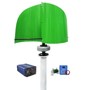 Aerogenerador de Eje Vertical para Uso Doméstico, Sistema de Generación de Energía Eólica con Poste de Luz, 24V 48V, 500W - Product Image 1