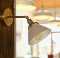 Lampe murale moderne à LED à intensité variable, CRI 90, cuivre antique jaune