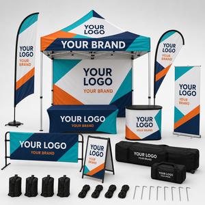 Hot Sale Event Tent Display Package With Logo Canopy Table Cover Roll Banner Flags Outdoor Promotion Booth Advertising Tent - Product Image 1